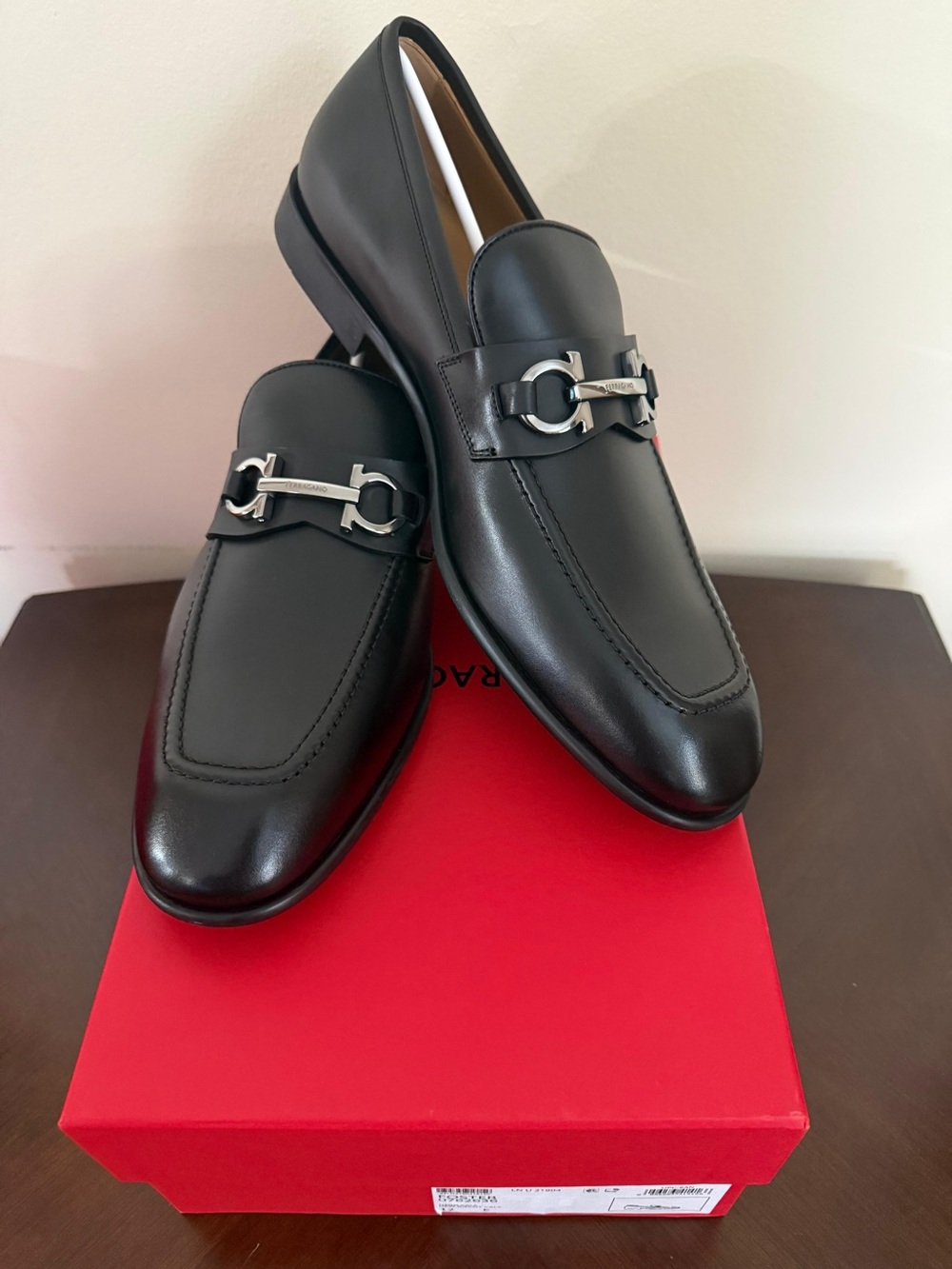 Ferragamo Nero New Biscotti Foster Loafers Size 12